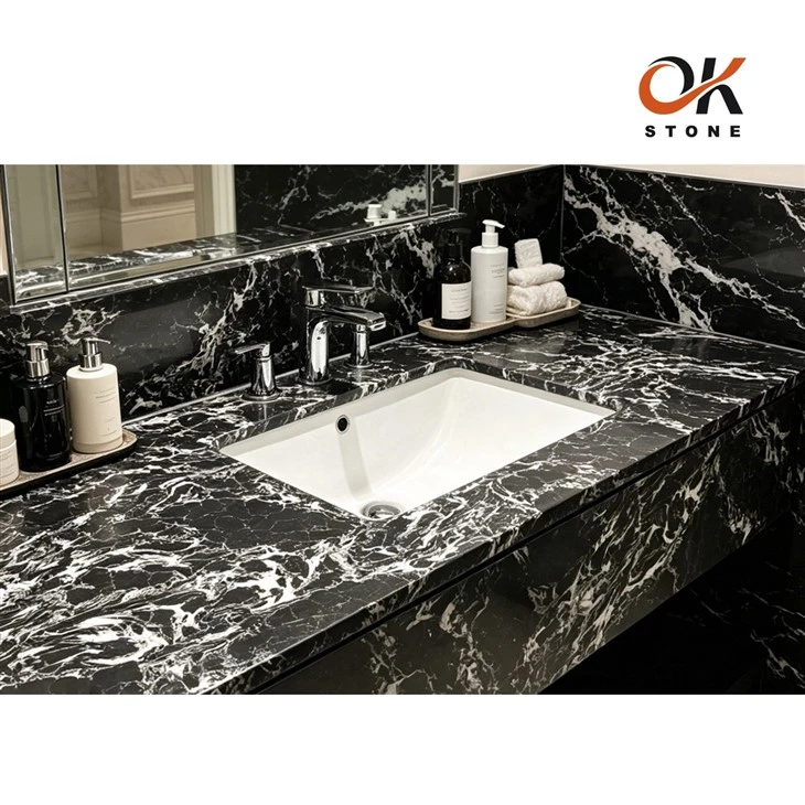 Black Quartz Stone Slab For Luxury Kitchen Countertop Black Quartz Stone Slab For Luxury Kitchen Countertop